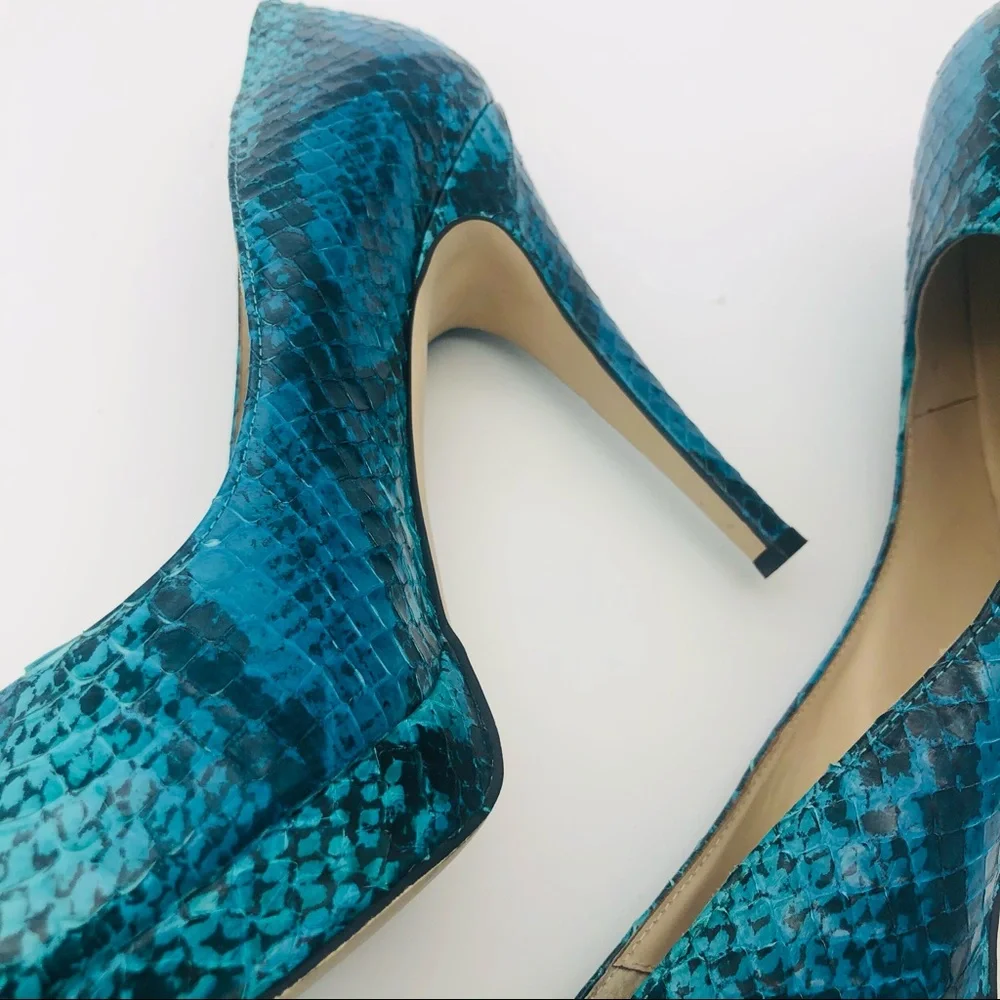WITTNER Atwell SNAKESKIN leather Stiletto Heel Shoes | Size : 41  ~ NEW - Picture 6 of 15
